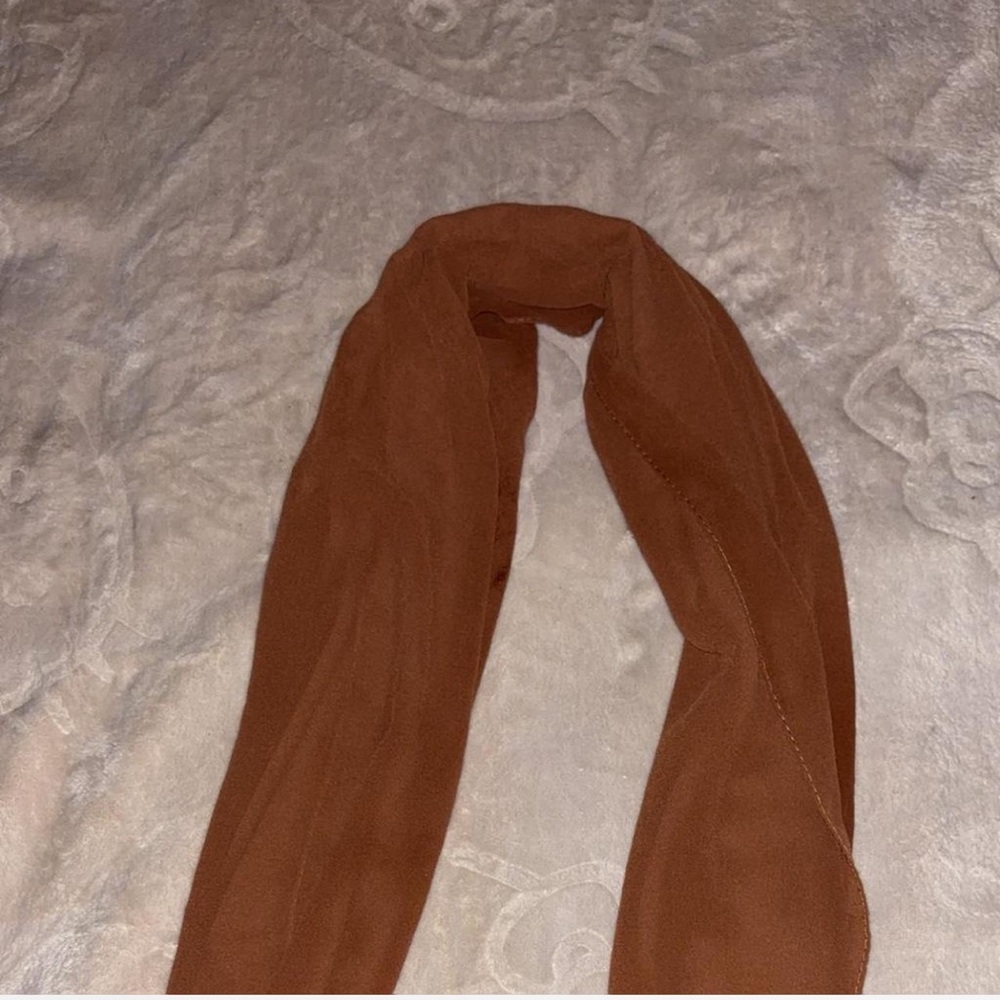 Brown, chiffon hijab